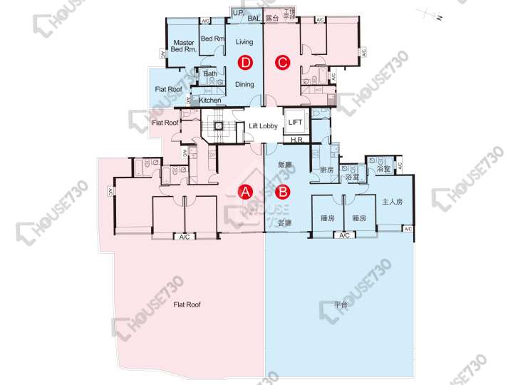 綠悅 平面圖 綠悅 6座 1樓 樓層平面圖 - House730