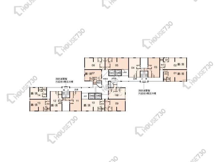 太平邨 平面圖 太平邨 平易樓 (D座) 2-26樓 樓層平面圖 - House730