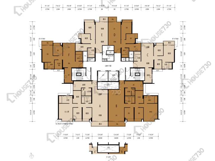 星堤 平面圖 星堤 10座 3,5-10,11樓 樓層平面圖 - House730