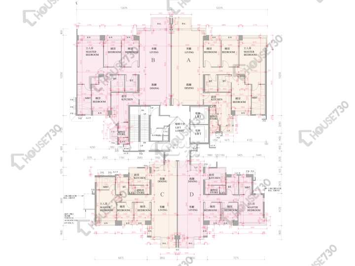 逸瓏灣 平面圖 逸瓏灣 II 大廈15座 2-3樓 樓層平面圖 - House730