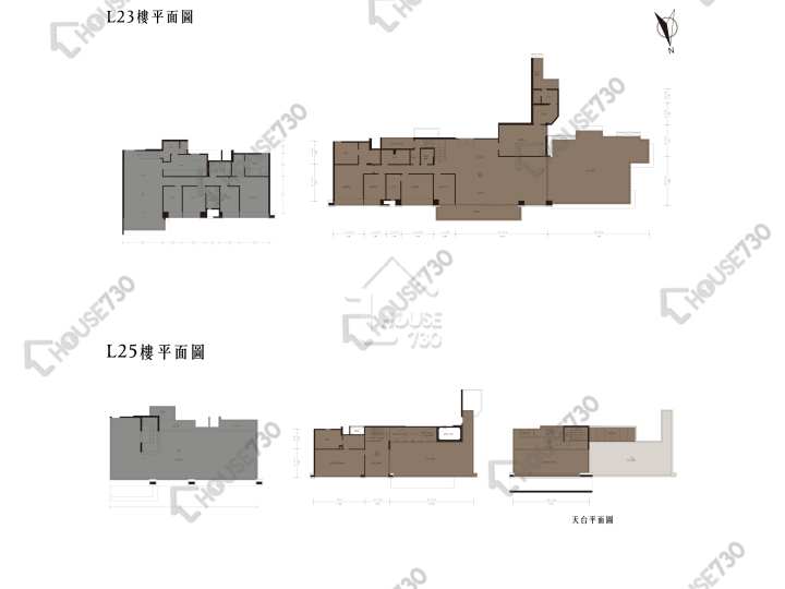 壹號雲頂 平面圖 壹號雲頂 1期 3座 23樓 樓層平面圖 - House730