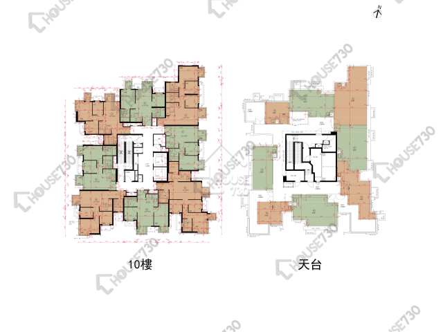 Wetland Seasons Park 平面圖 Wetland Seasons Park 1期 10座 10樓 樓層平面圖 - House730