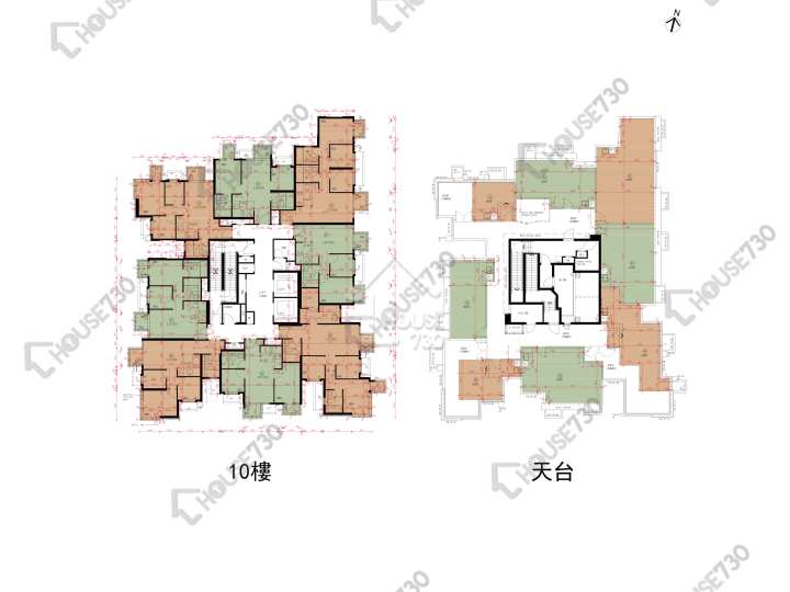 Wetland Seasons Park 平面圖 Wetland Seasons Park 1期 10座 10樓 樓層平面圖 - House730