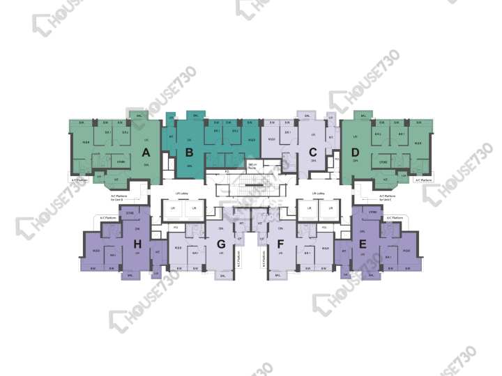 銀湖.天峰 平面圖 銀湖.天峰 2座 6-12,15-23,25-28,29樓 樓層平面圖 - House730