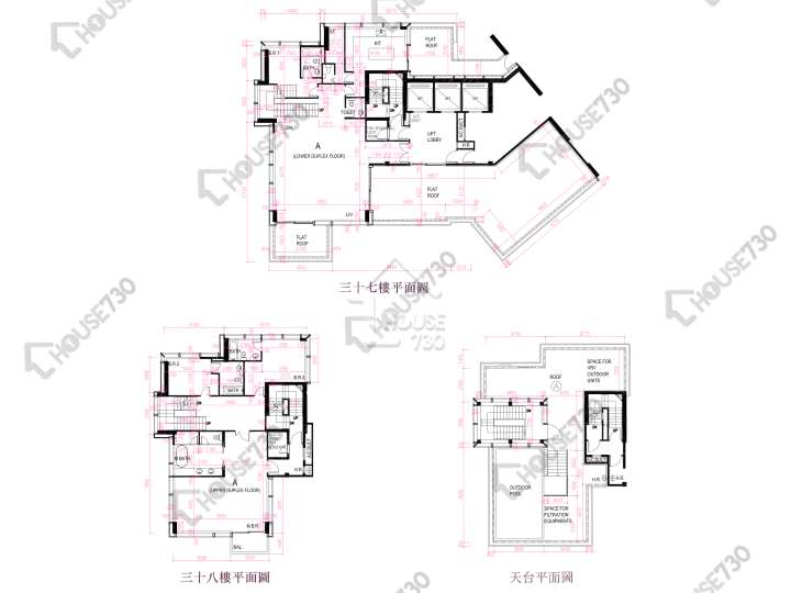 昇御門 平面圖 昇御門 1座 37樓 樓層平面圖 - House730