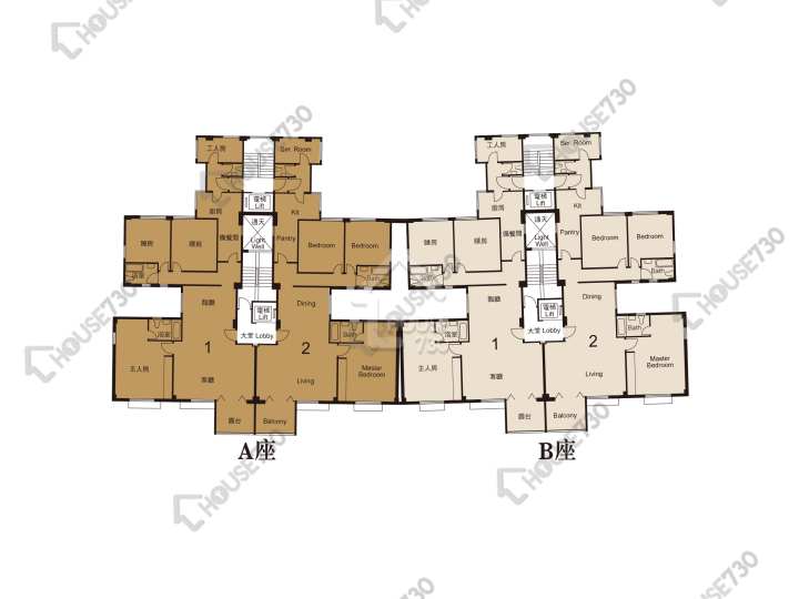 蟠龍閣 平面圖 蟠龍閣 1-12樓 樓層平面圖 - House730