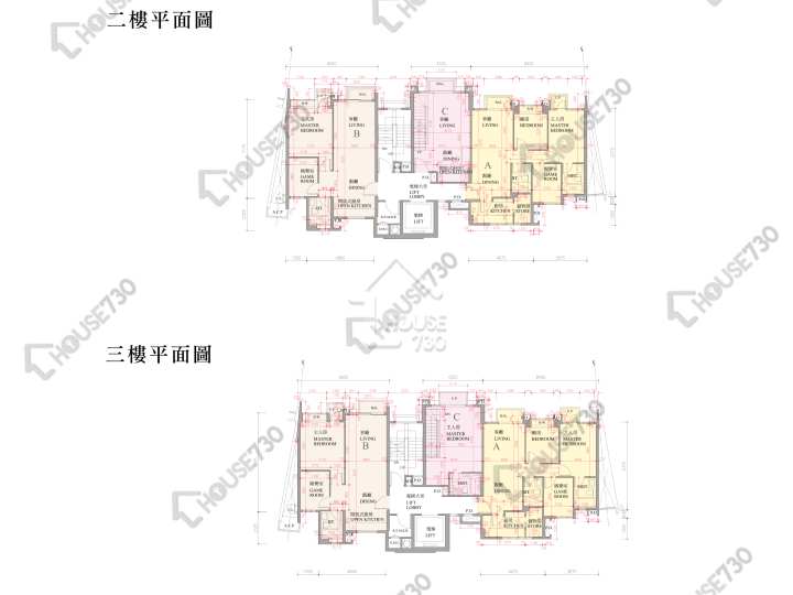 逸珑湾 平面图 逸珑湾 I 低座9座 2-3楼 楼层平面图 - House730