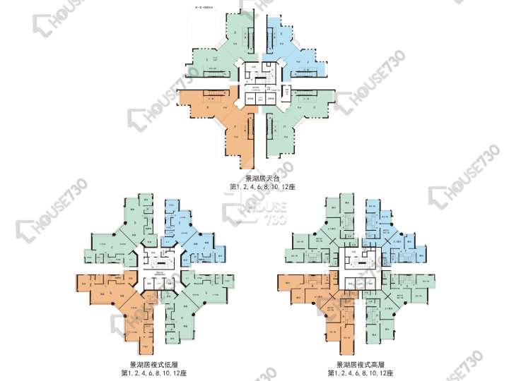 嘉湖山莊 平面圖 嘉湖山莊 7期 景湖居 10座 36樓 樓層平面圖 - House730