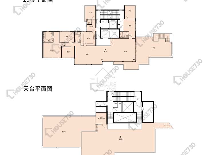 晉名峰 平面圖 晉名峰 A座 29樓 樓層平面圖 - House730
