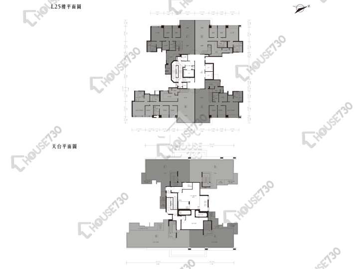 壹號雲頂 平面圖 壹號雲頂 1期 6座 25樓 樓層平面圖 - House730