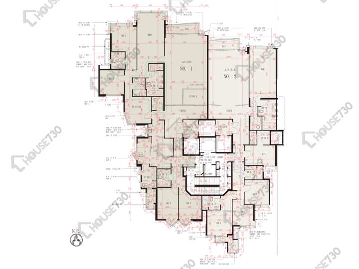 波老道21號 平面圖 波老道21號 1期 1及2號 3,5-12,15-16,17樓 樓層平面圖 - House730