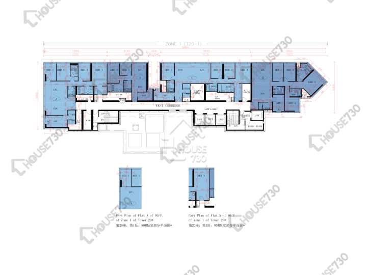 天璽 平面圖 天璽 20座 - 1區 (天鑽) 80樓 樓層平面圖 - House730