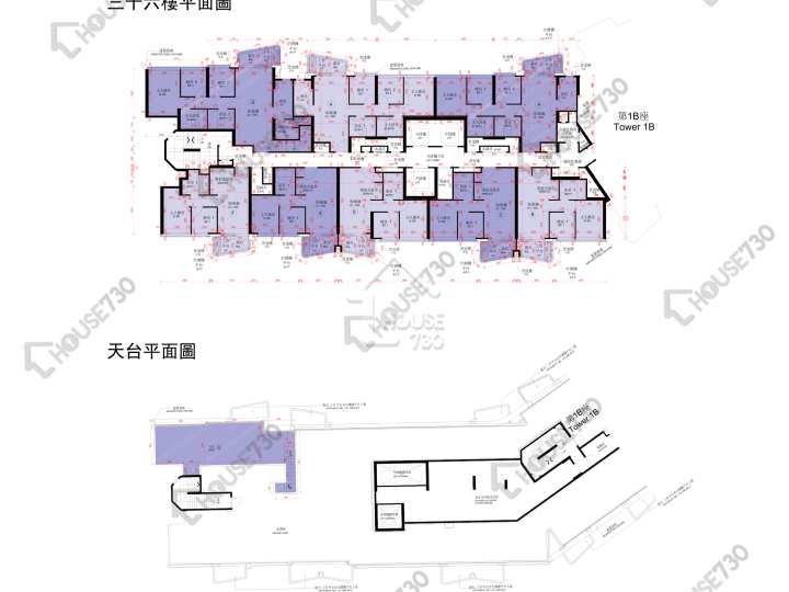 維港1號 平面圖 維港1號 1A座 36樓 樓層平面圖 - House730