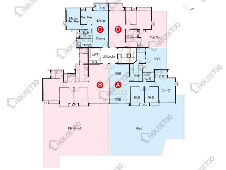 綠悅 平面圖 綠悅 5座 1樓 樓層平面圖 - House730