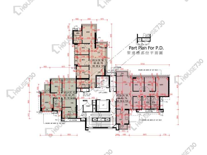 爾巒 平面圖 爾巒 珍諾華大道 6座 2-3,5-9,10樓 樓層平面圖 - House730