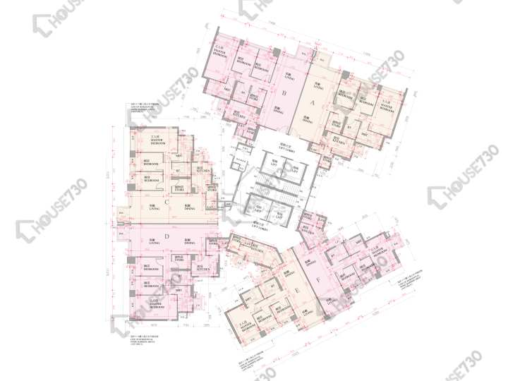 逸瓏灣 平面圖 逸瓏灣 II 大廈10座 16樓 樓層平面圖 - House730