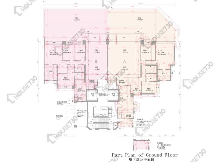 逸珑湾 平面图 逸珑湾 I 大厦1座 1楼 楼层平面图 - House730