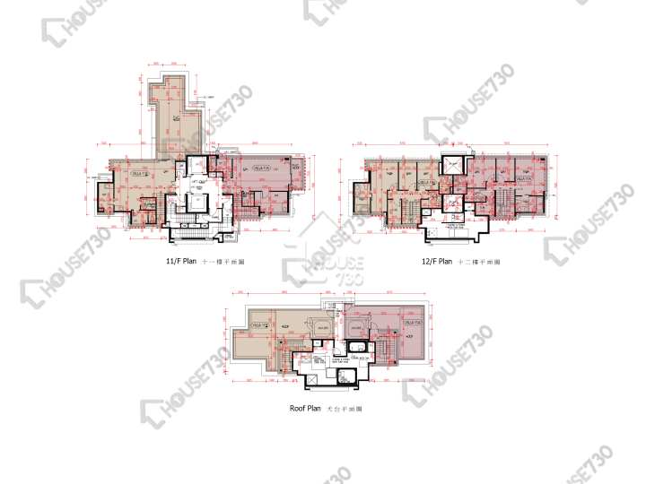 爾巒 平面圖 爾巒 珍諾華大道 5座 11樓 樓層平面圖 - House730