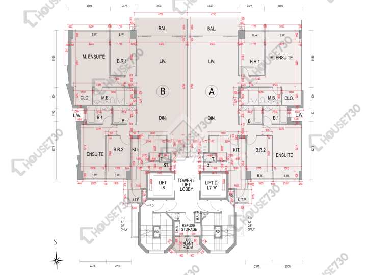 One Mayfair Floor Plans One Mayfair Tower 5 2-3,5-7,8/F Floor Plan - House730