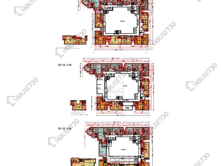 天璽 平面圖 天璽 21座 - 3區 (皇鑽) 80-81樓 樓層平面圖 - House730