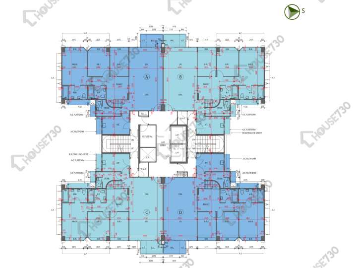 嘉御山 平面圖 嘉御山 3座 12樓 樓層平面圖 - House730