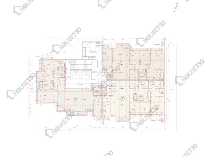 賢文禮士 平面圖 賢文禮士 2座 7樓 樓層平面圖 - House730