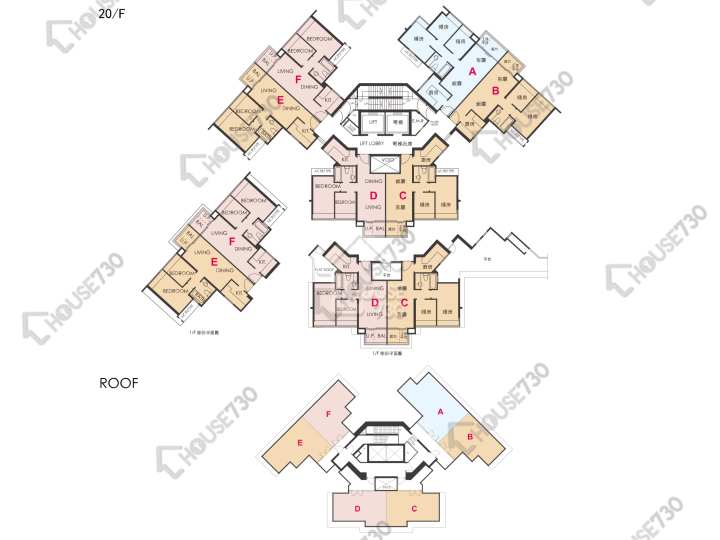皇府山 平面圖 皇府山 3座 20樓 樓層平面圖 - House730