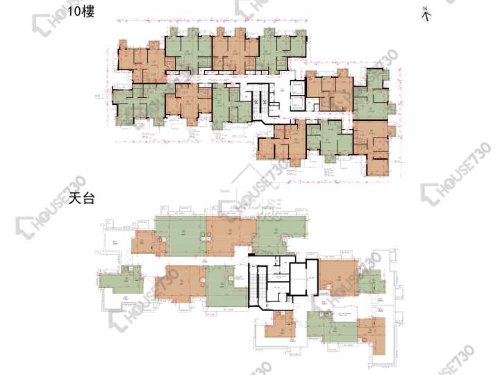 Wetland Seasons Park 平面圖 Wetland Seasons Park 1期 6座 10樓 樓層平面圖 - House730