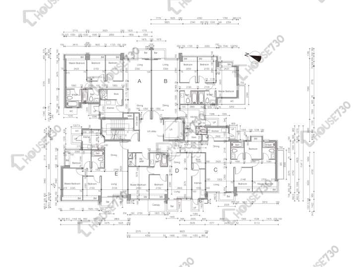 溱林 平面圖 溱林 7座 1樓 樓層平面圖 - House730