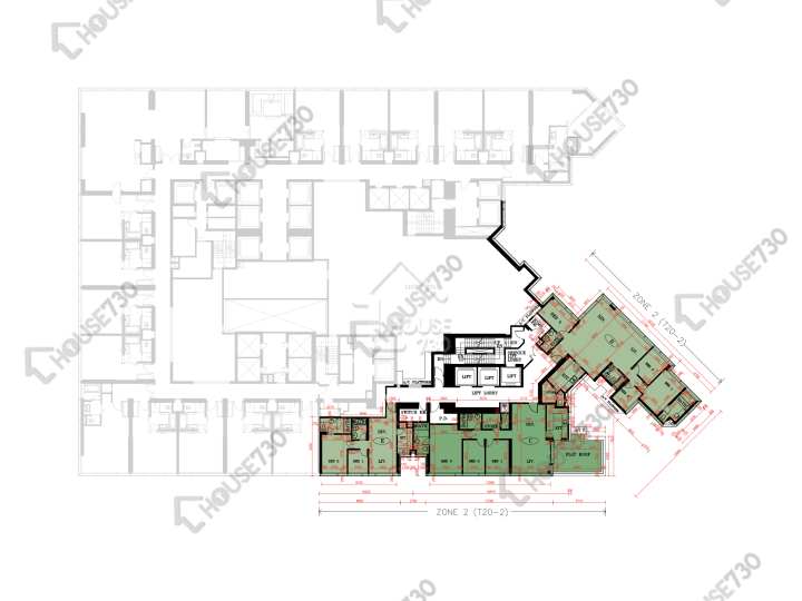 天璽 平面圖 天璽 20座 - 2區 (海鑽) 38樓 樓層平面圖 - House730