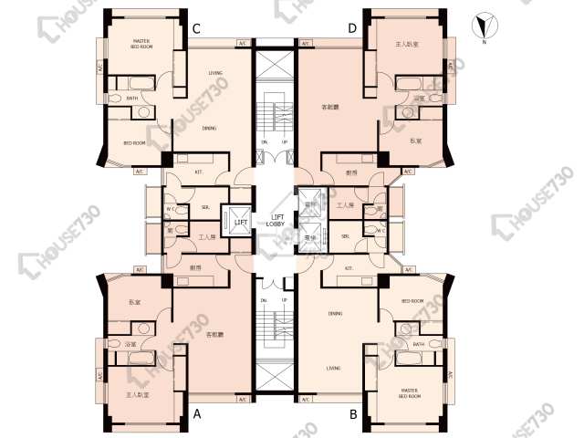 世界花園 平面圖 世界花園 月桂閣 (3A座) 1-21樓 樓層平面圖 - House730