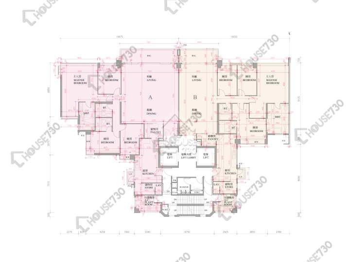 逸瓏灣 平面圖 逸瓏灣 II 大廈8座 16樓 樓層平面圖 - House730