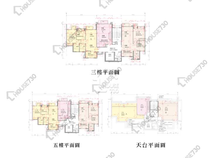 逸瓏灣 平面圖 逸瓏灣 II 低座3座 3,5樓 樓層平面圖 - House730