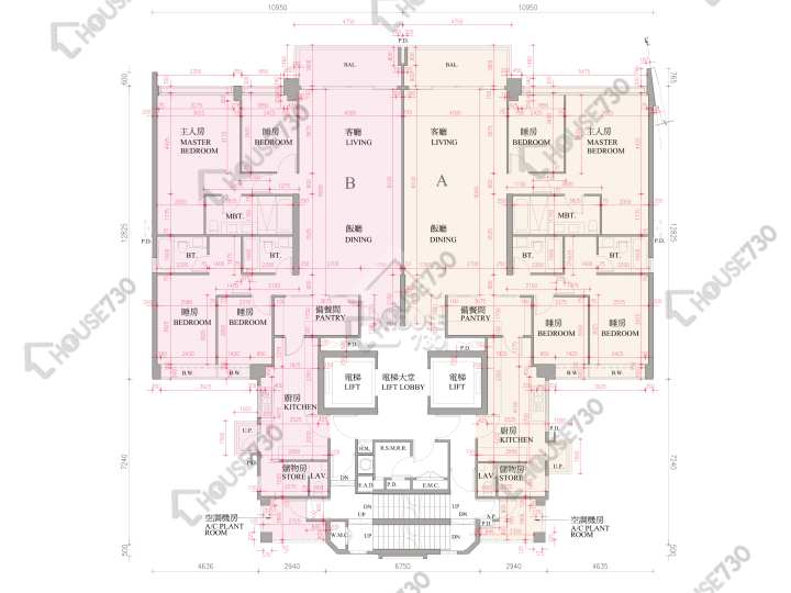 逸瓏灣 平面圖 逸瓏灣 II 大廈6座 16樓 樓層平面圖 - House730