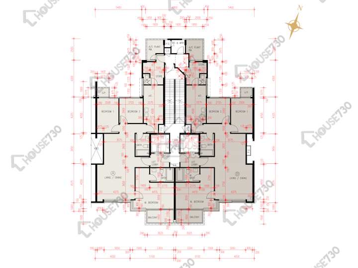 星岸 平面圖 星岸 5座 5樓 樓層平面圖 - House730