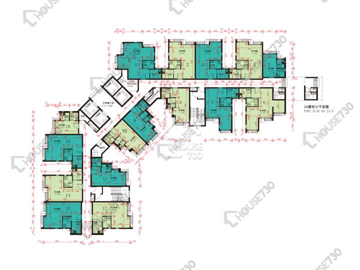 麗翠苑 平面圖 麗翠苑 3座 (麗棠閣) 20-34樓 樓層平面圖 - House730