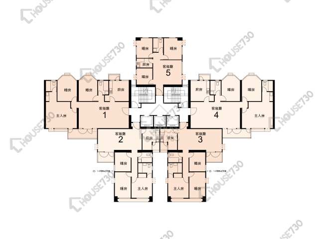金龍大廈 平面圖 金龍大廈 A座 1-18樓 樓層平面圖 - House730