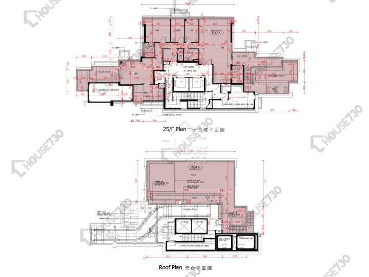爾巒 平面圖 爾巒 茵羅洛斯大道 5座 25樓 樓層平面圖 - House730