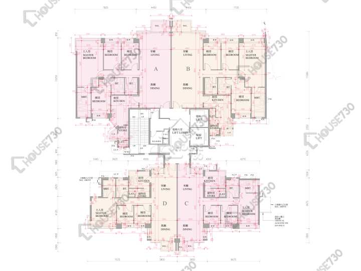 逸珑湾 平面图 逸珑湾 I 大厦16座 2-3,5,6楼 楼层平面图 - House730