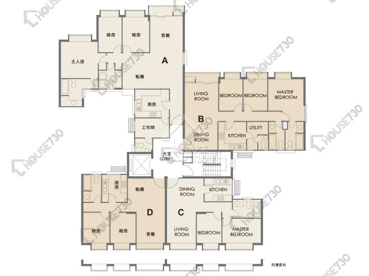 嘉豐花園 平面圖 嘉豐花園 9座 2-4樓 樓層平面圖 - House730
