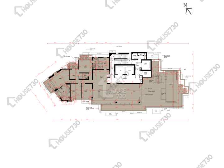 瓏璽 平面圖 瓏璽 1座 38樓 樓層平面圖 - House730