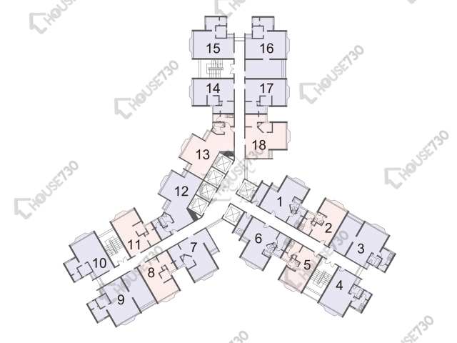 廣林苑 平面圖 廣林苑 興林閣 (A座) 1-34樓 樓層平面圖 - House730