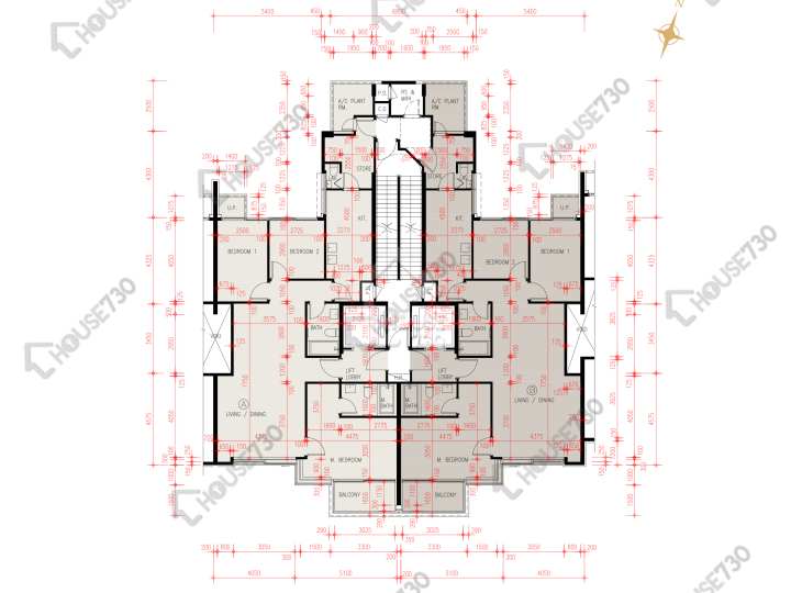 星岸 平面圖 星岸 2座 5樓 樓層平面圖 - House730