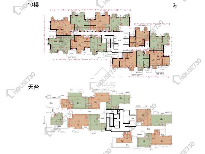Wetland Seasons Park 平面圖 Wetland Seasons Park 1期 16座 10樓 樓層平面圖 - House730