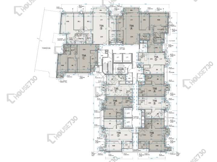朗濤 平面圖 朗濤 9A座 2樓 樓層平面圖 - House730