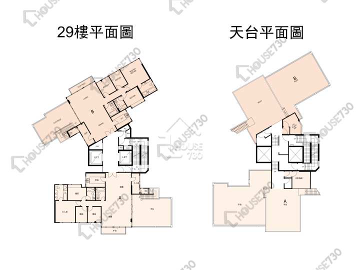 晉名峰 平面圖 晉名峰 C座 29樓 樓層平面圖 - House730
