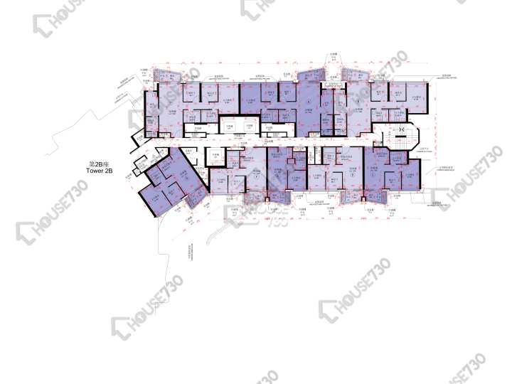 維港1號 平面圖 維港1號 2A座 1樓 樓層平面圖 - House730