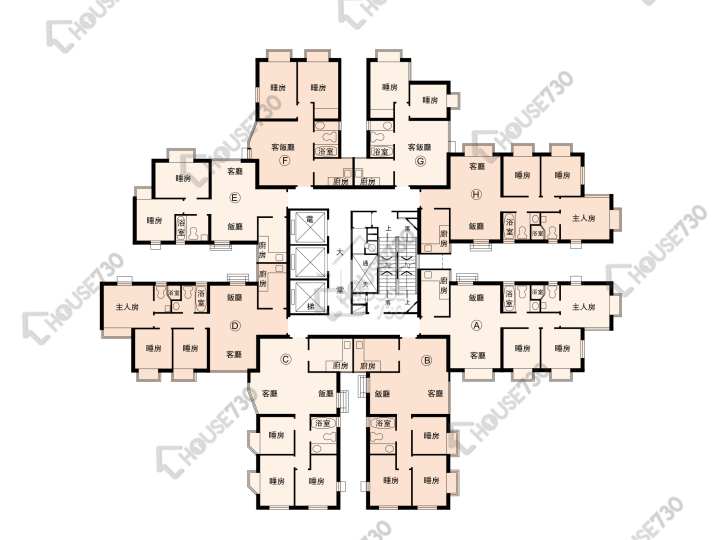 新翠花園 平面圖 新翠花園 1座 1-31樓 樓層平面圖 - House730