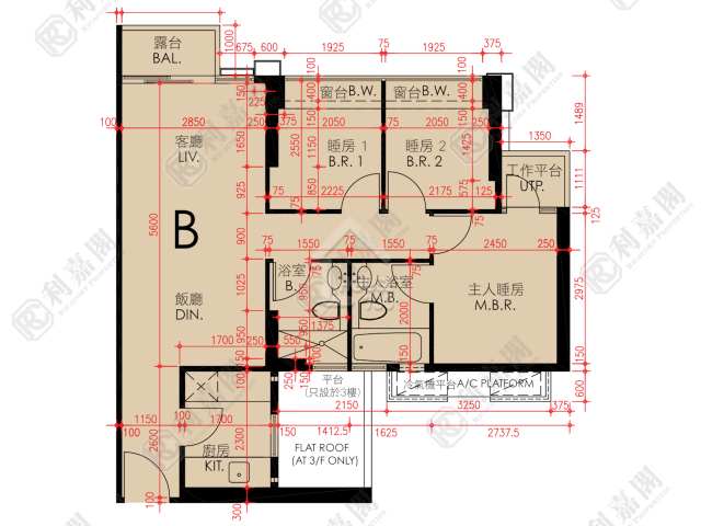 Kowloon City BILLIONNAIRE AVANT Upper Floor Floor Plan House730-6755732