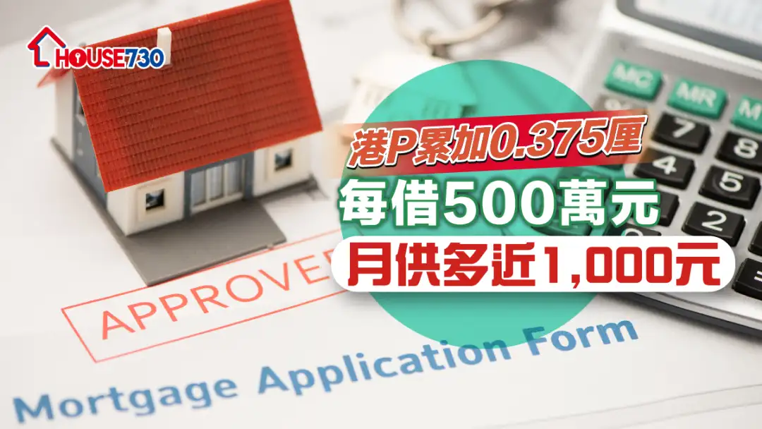 政策-港P累加0.375厘 每借500萬元月供多近1,000元-House730